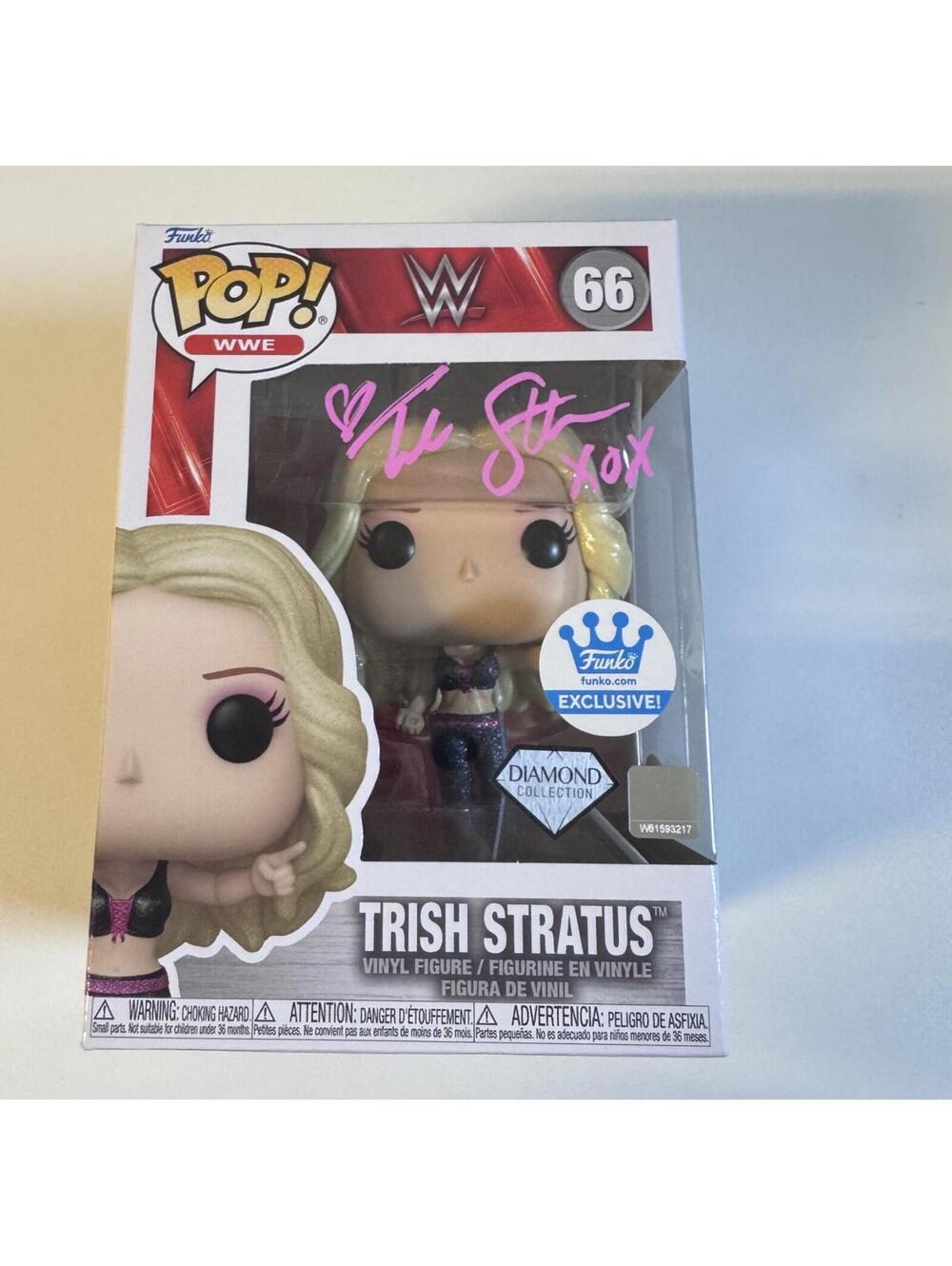 Funko Pop! WWE Diamond Collection Trish Stratus Signed JSA COA #66 + Case